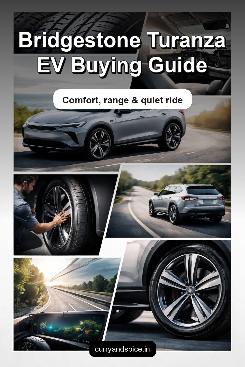 Pinterest image for Bridgestone Turanza EV Launched – Quiet EV Comfort, Touring Design, Premium Features