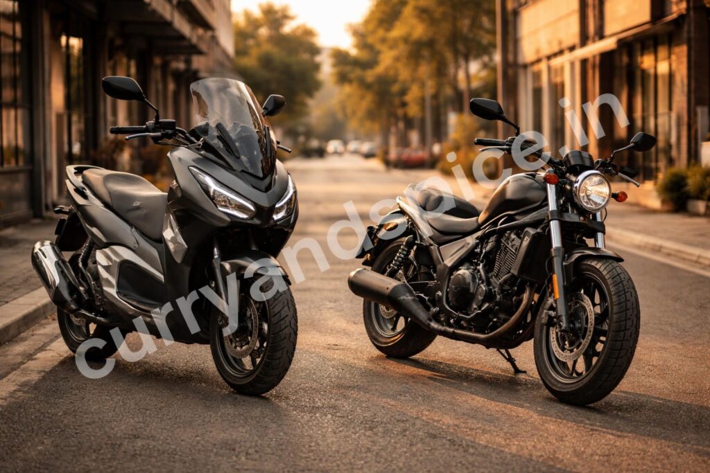 Honda adv 160 and rebel 300 side by side overview
