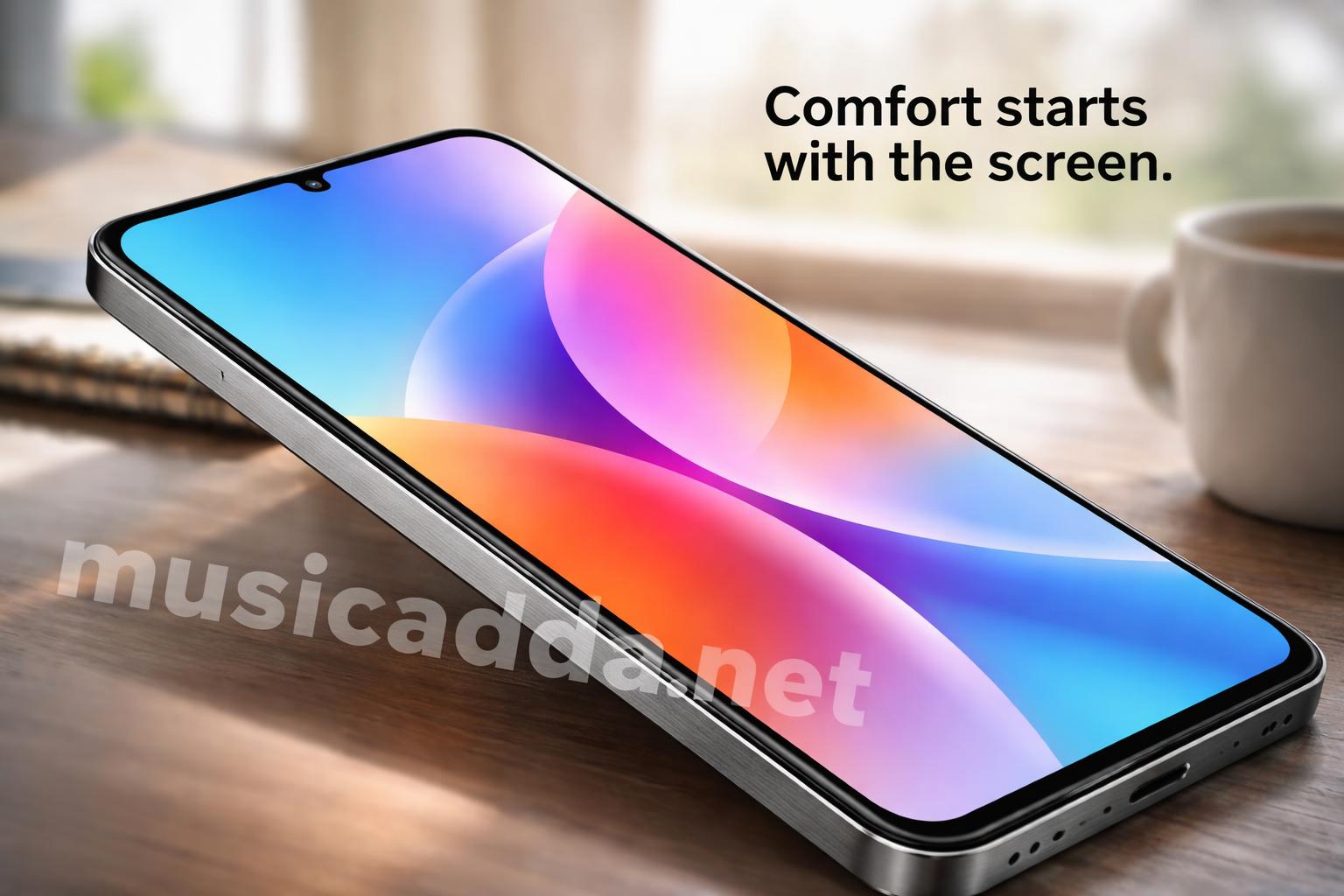 Iqoo z11 lite display and design closeup