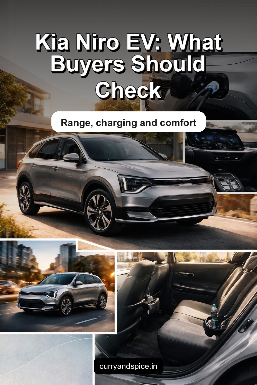 Pinterest image for Kia Niro EV Launched – Electric Powertrain, Compact SUV Design, Premium Features