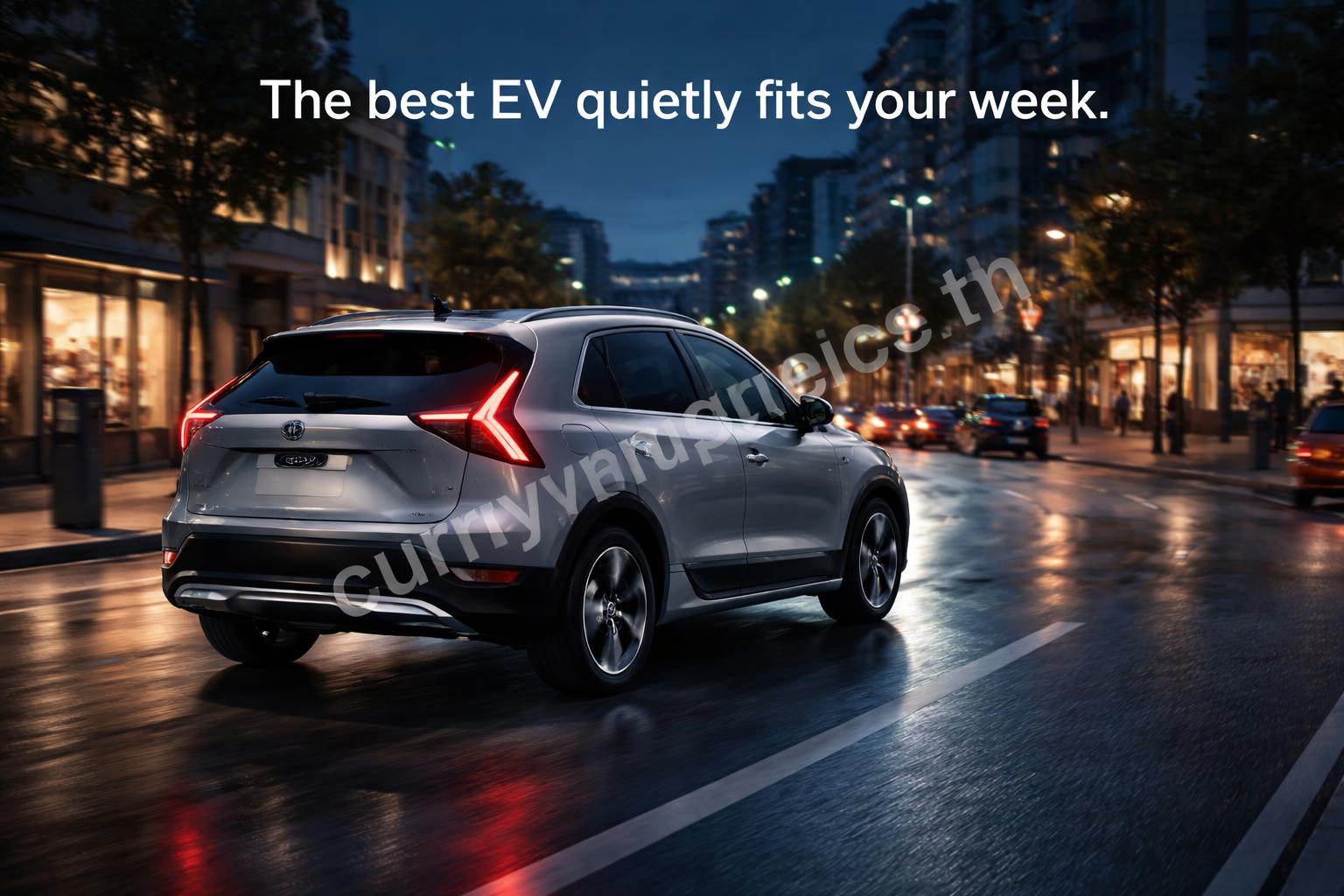 Kia niro ev rear design city driving