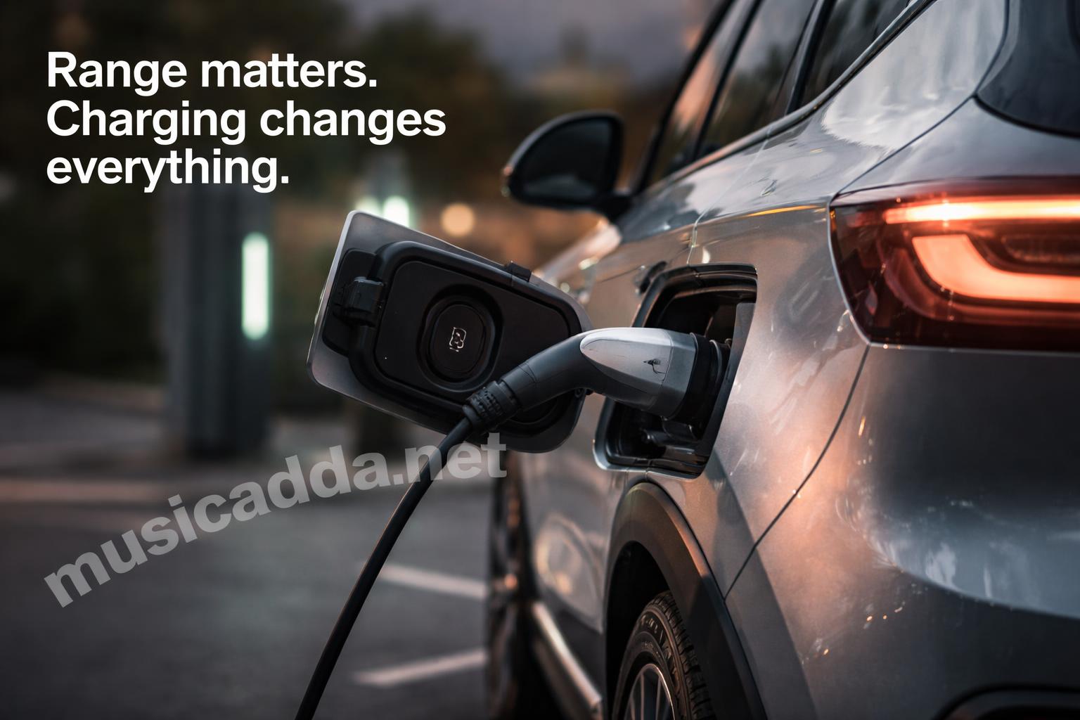 Kia syros ev charging port closeup