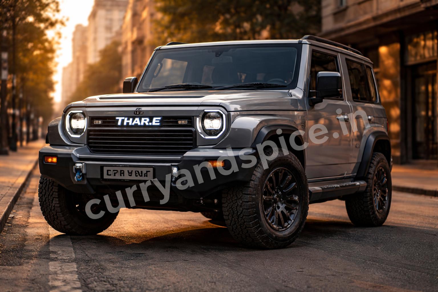 Mahindra thar e electric suv front view