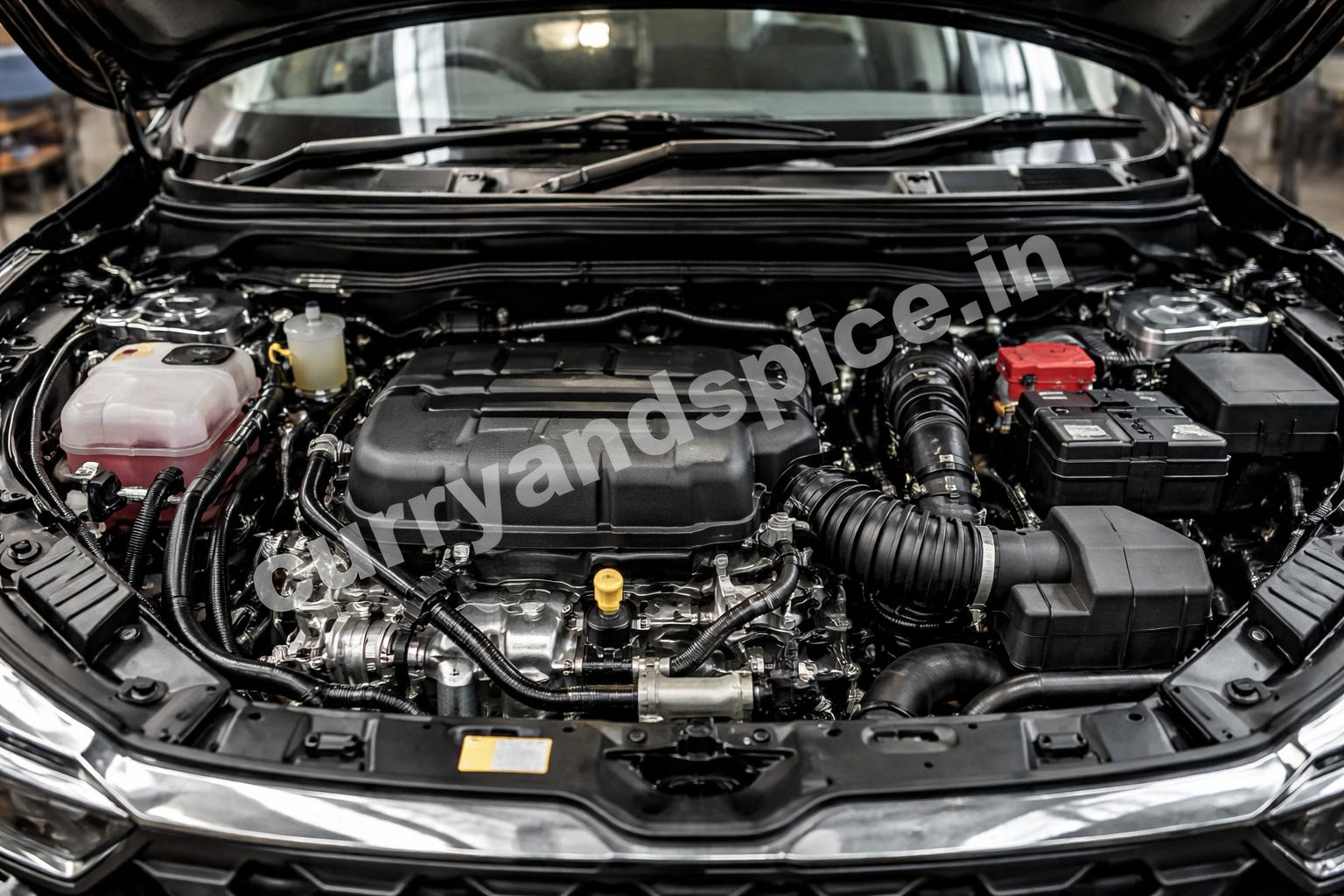Maruti brezza facelift engine bay detail