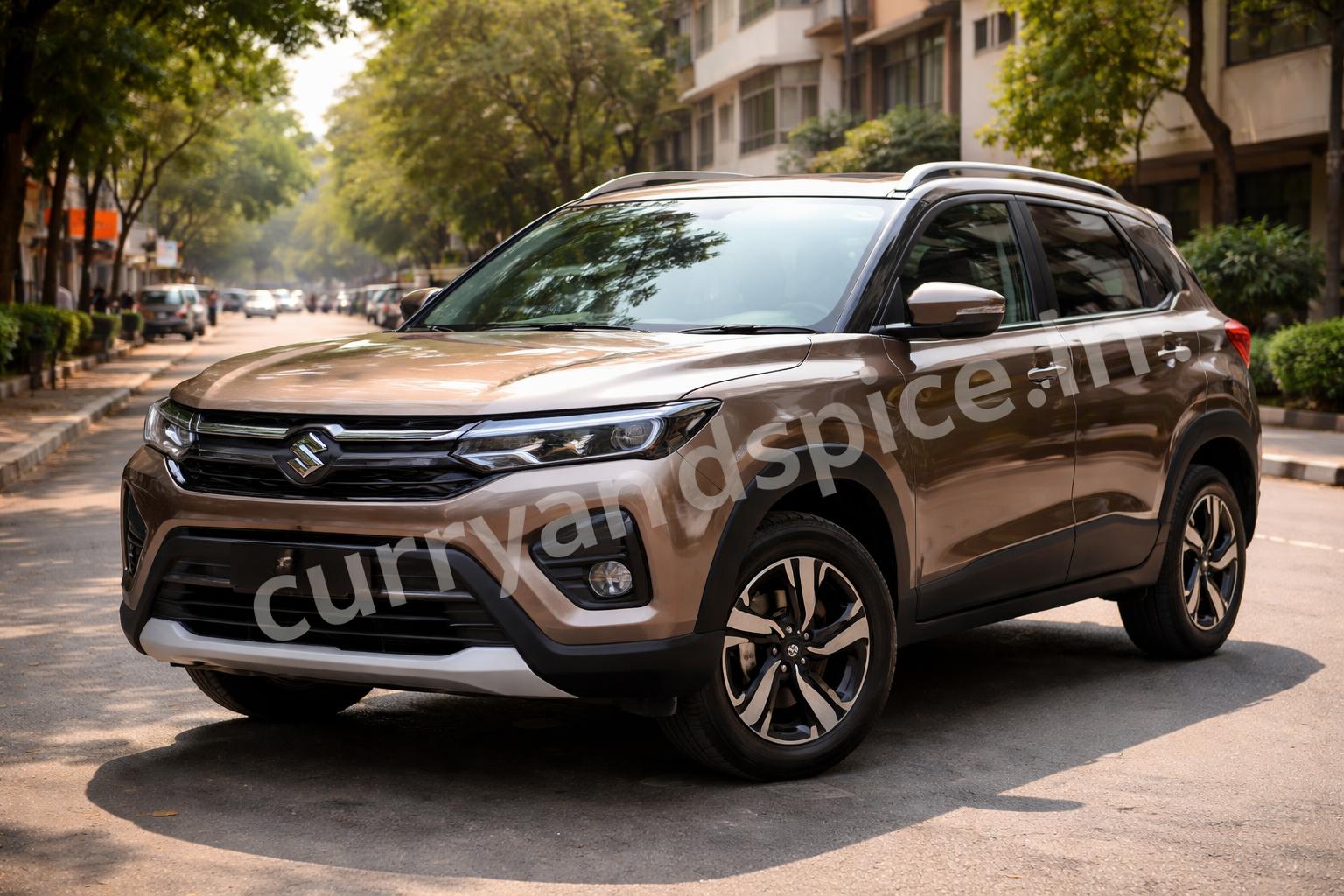 Maruti brezza facelift front three quarter view