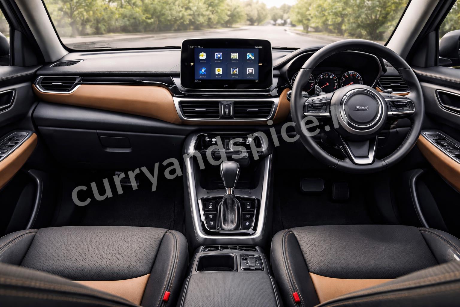 Maruti brezza facelift interior dashboard and center console