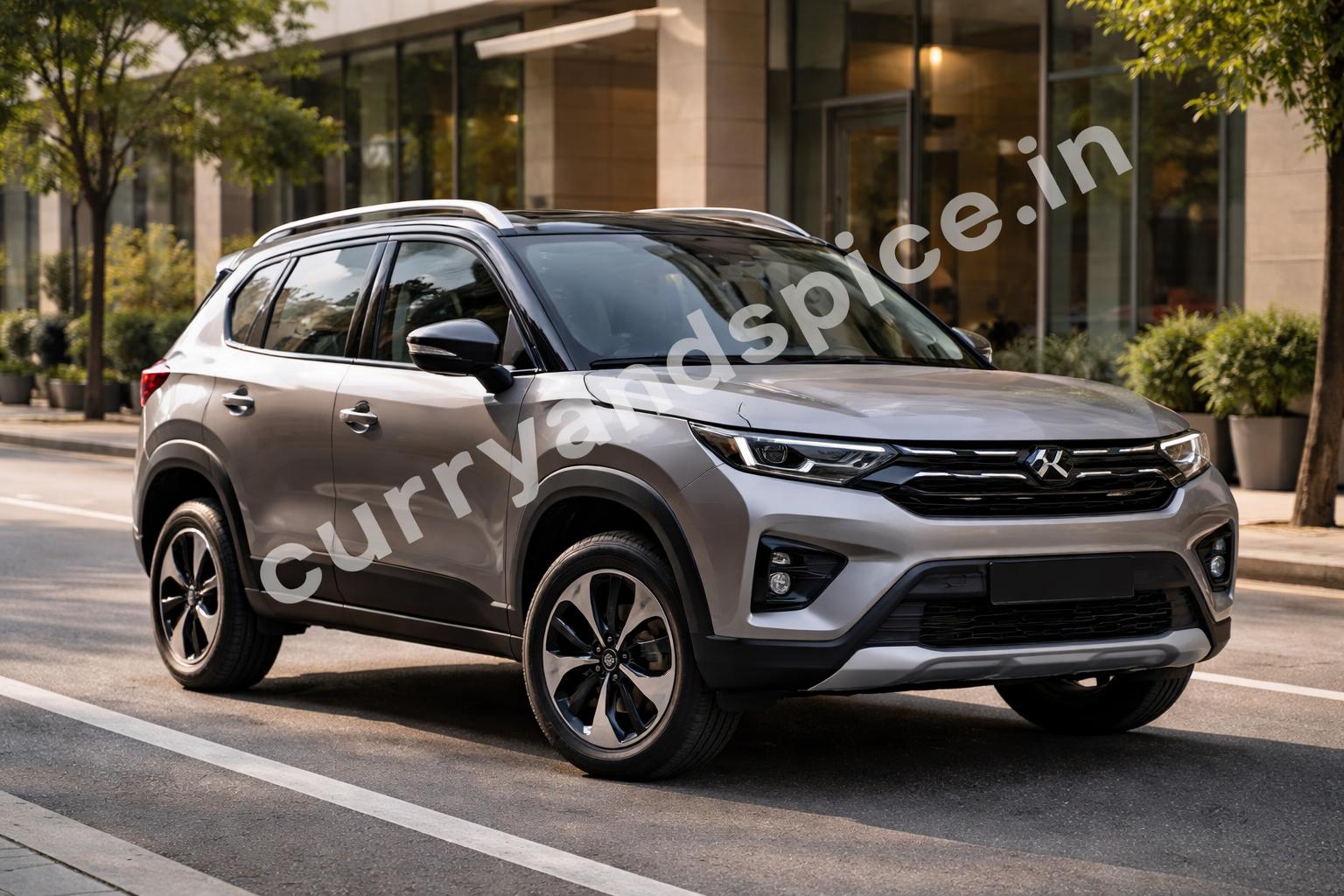 New brezza cng front three quarter view