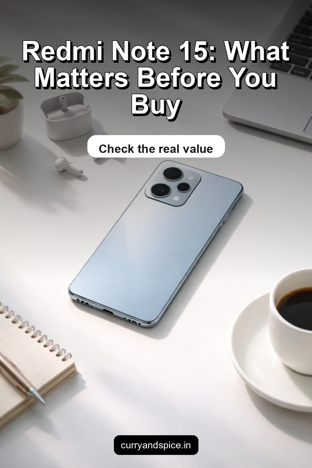 Pinterest image for Redmi Note 15 Launched – New Snapdragon Chip, Sleek Design, Premium Features