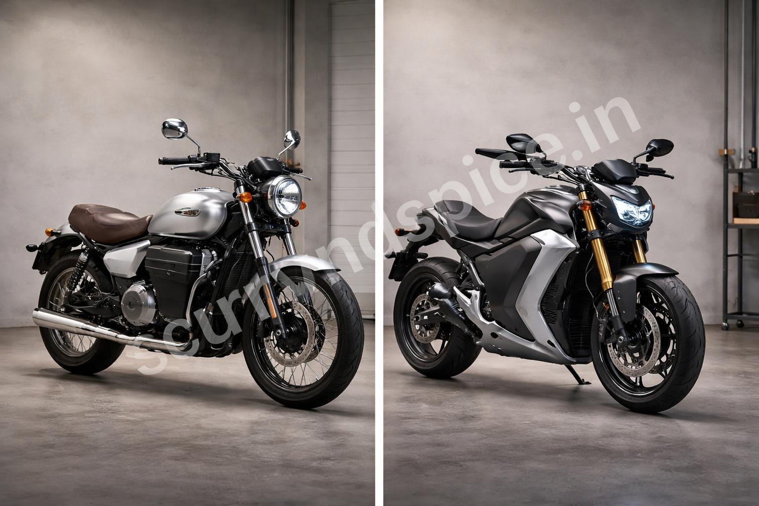 Royal enfield ev bike classic vs modern design