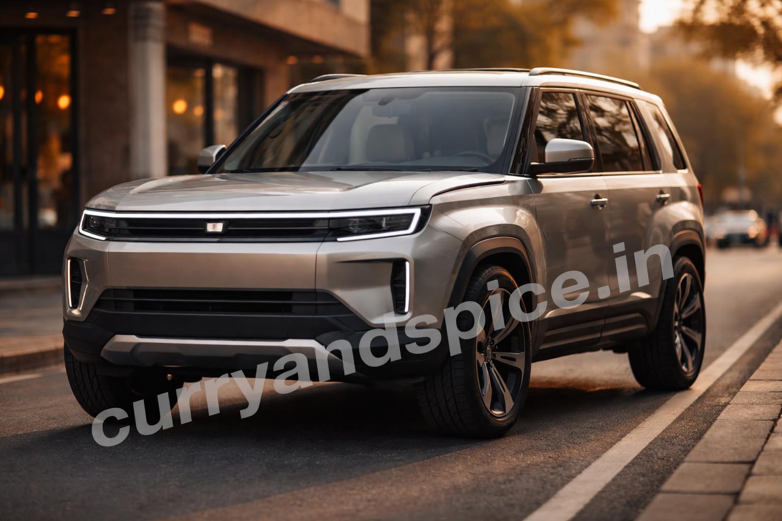 Tata sierra ev futuristic retro suv front view