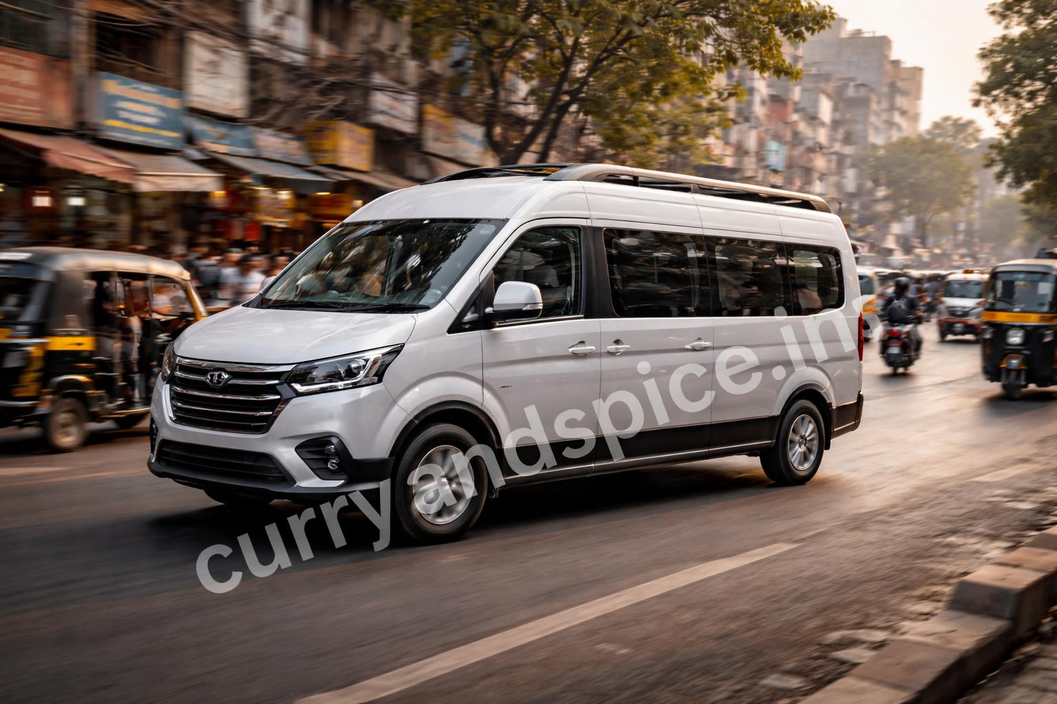 Urbania deluxe driving on city road