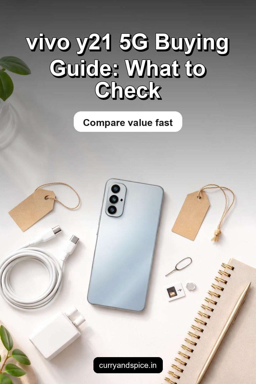Pinterest image for vivo y21 5G Launched – Capable 5G Chipset, Slim Design, Premium Features