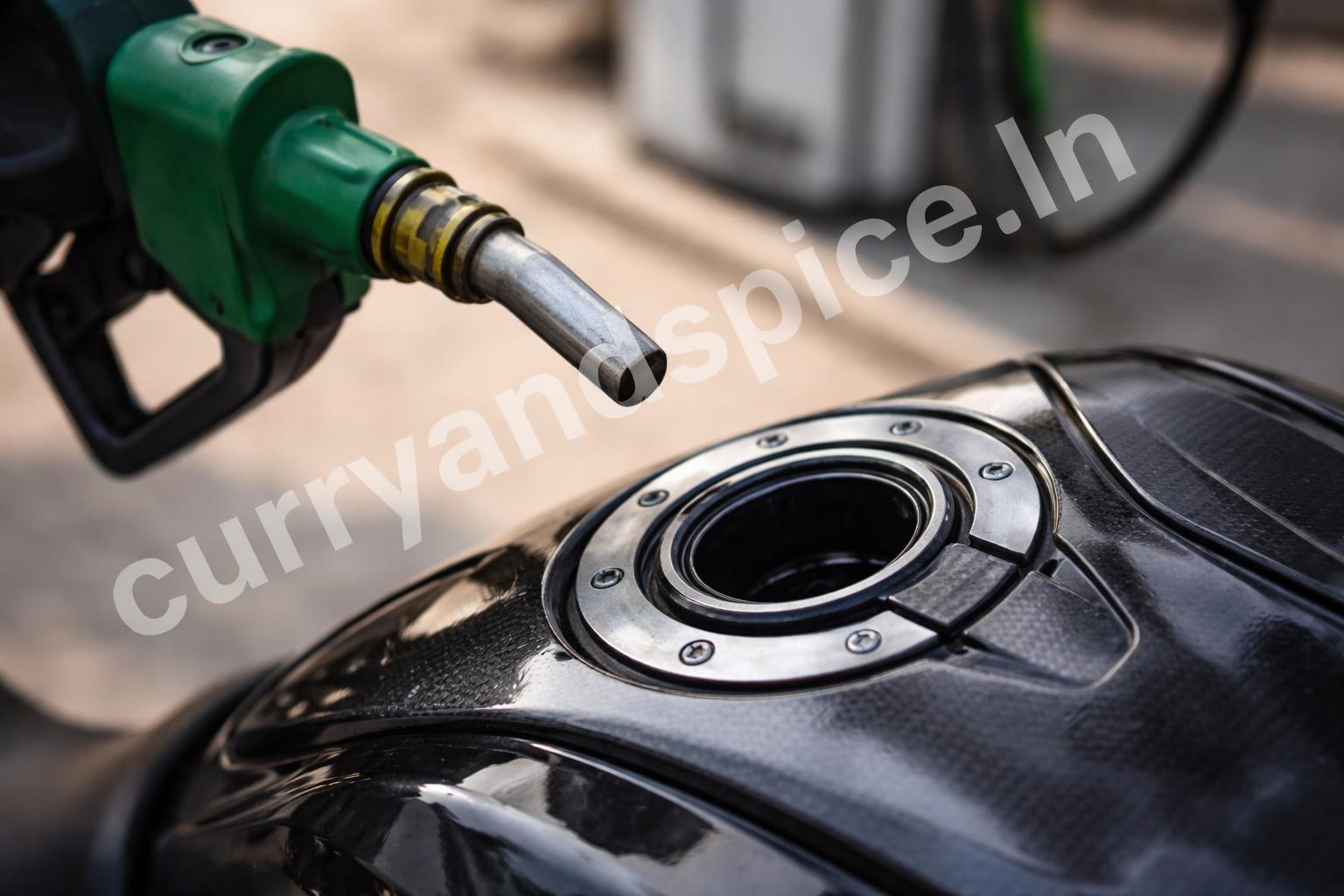 Yamaha fz blue flex e85 ethanol fuel closeup