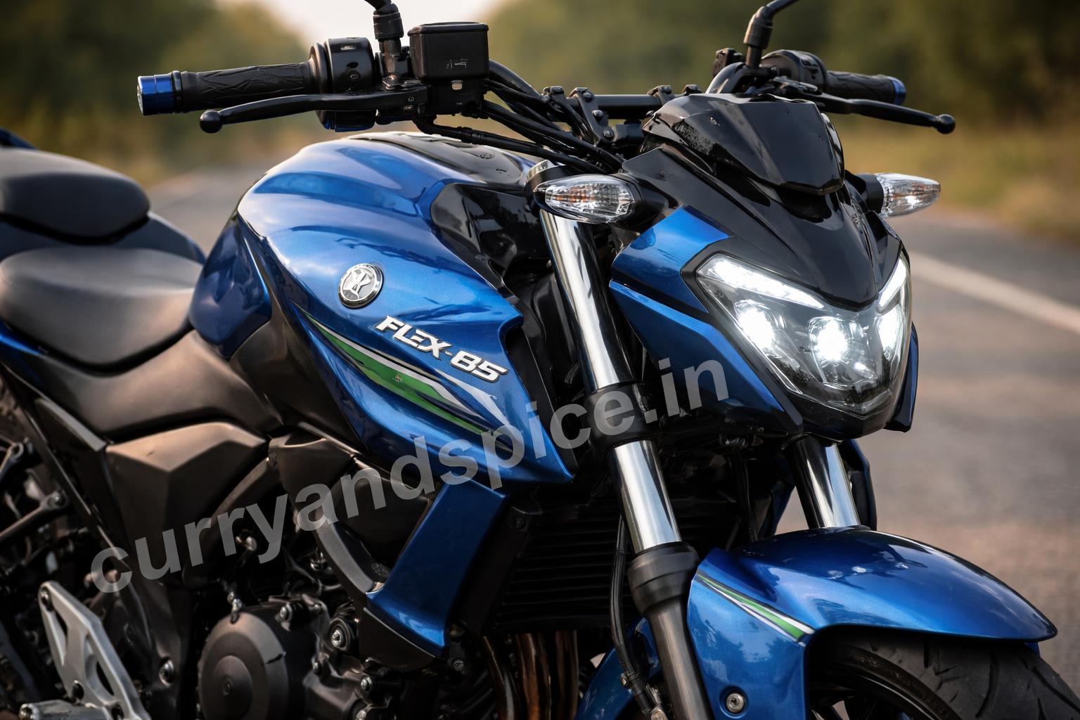 Yamaha fz blue flex e85 streetfighter design detail