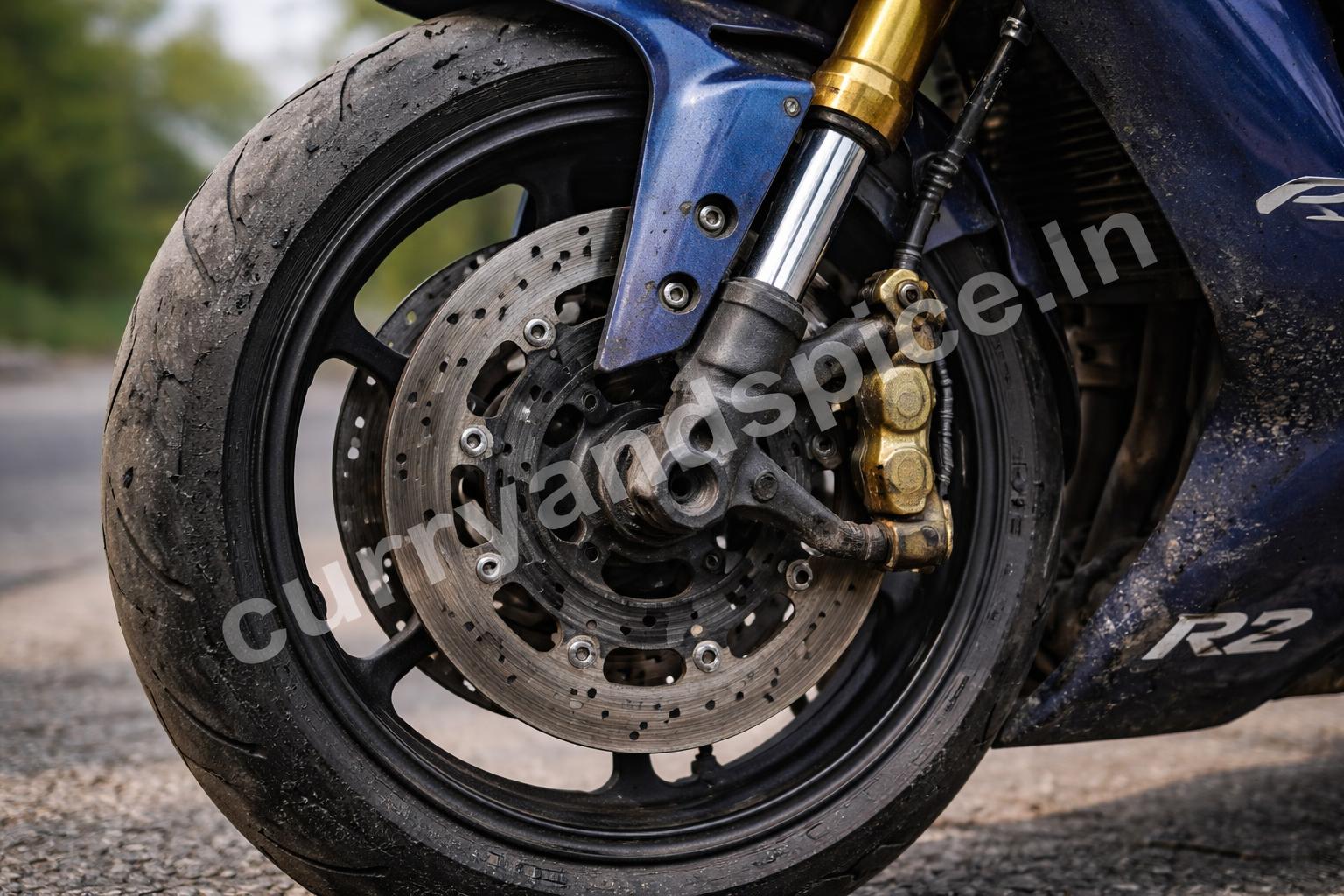 Yamaha r2 brake and suspension detail