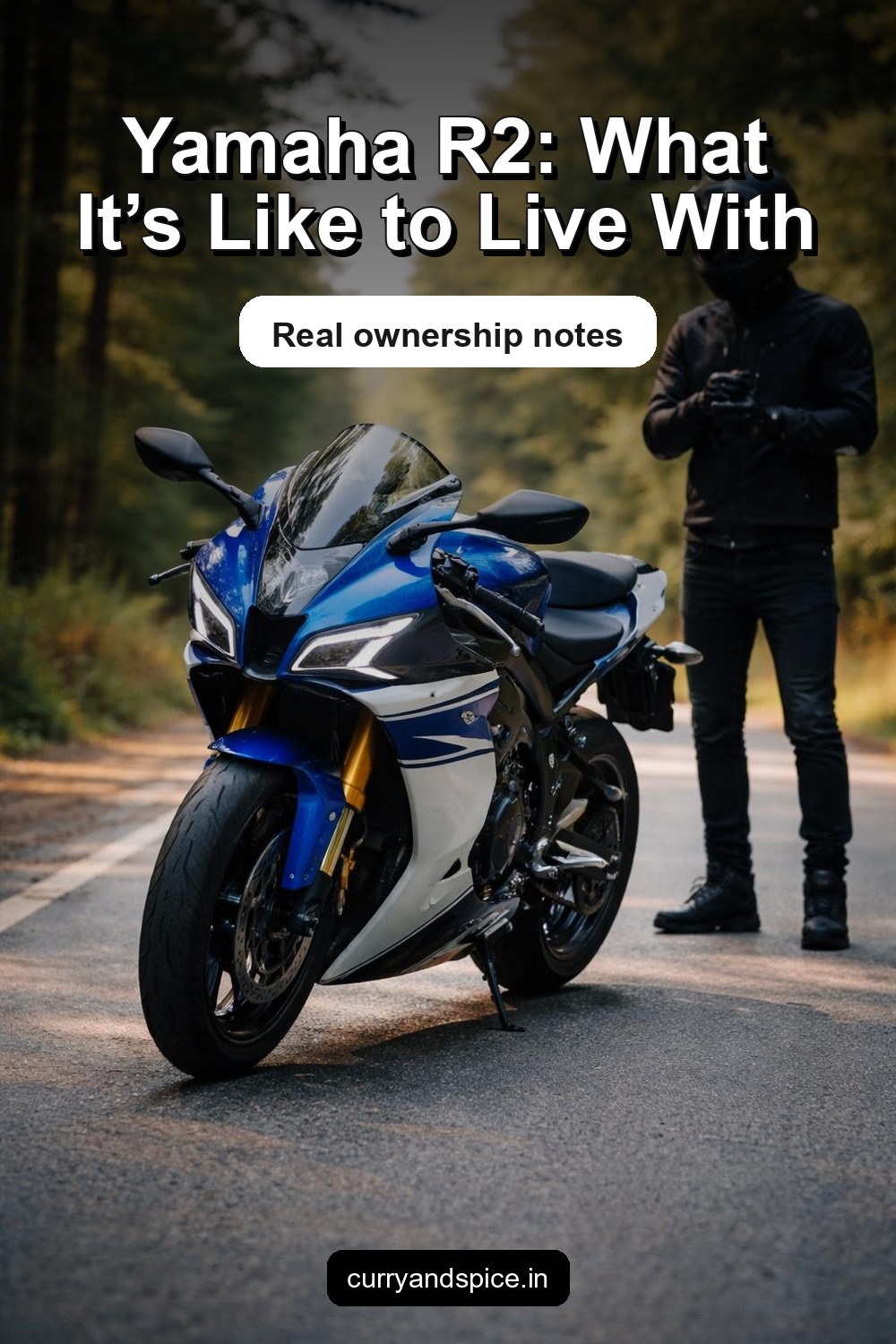 Pinterest image for Yamaha R2 Launched – 155cc Engine, Supersport Design, Premium Features